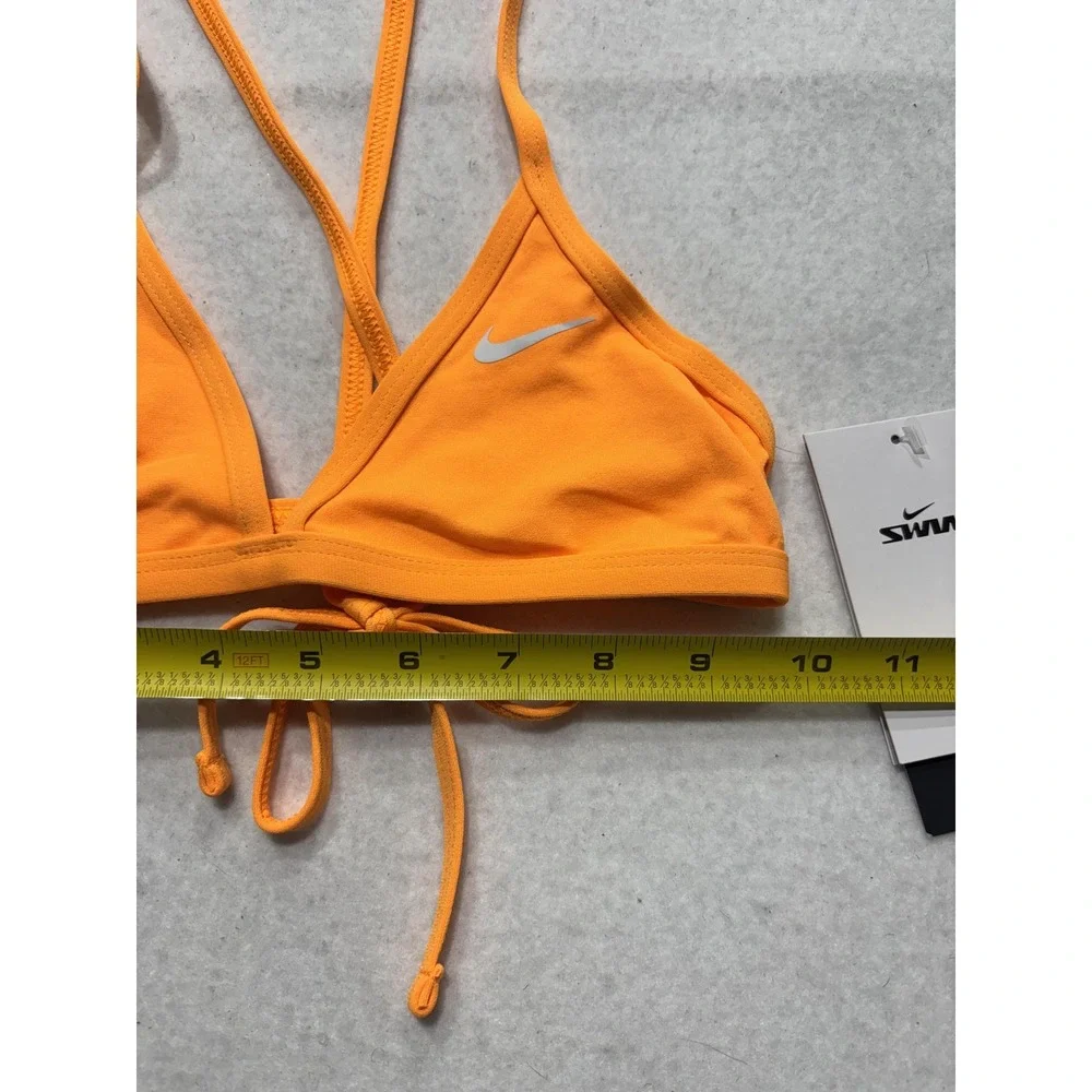 Nike Swim Bikini Top Womens XS Orange Triangle Hydrastrong NESSB002-825 NEW